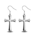 Classic Silver Cross Earrings