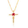 Rose Flower Gold Crystal Infinity Anka Necklace