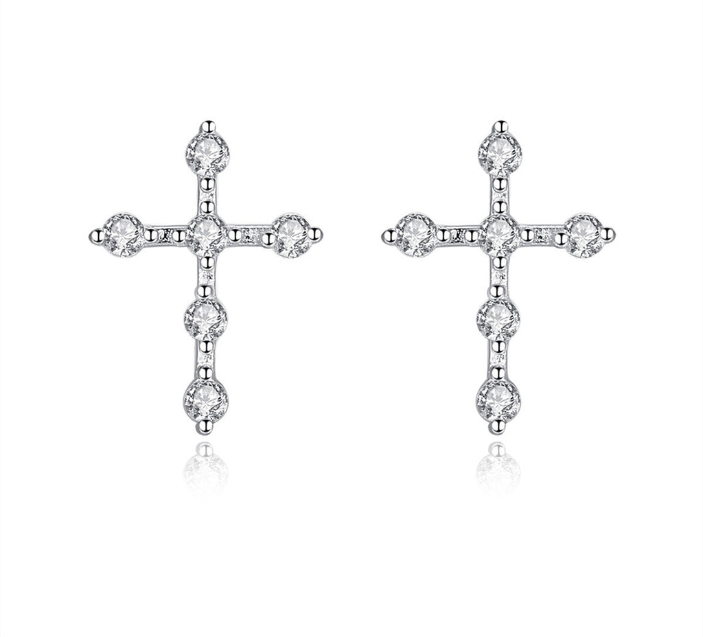 Cross Zircon Earrings
