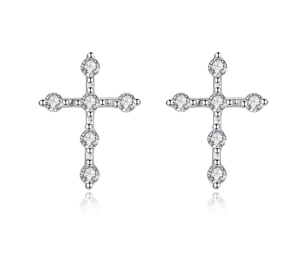 Cross Zircon Earrings