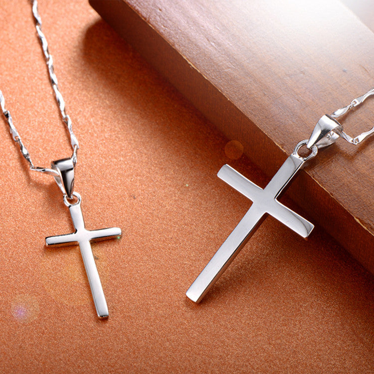Silver Couple Cross Necklace